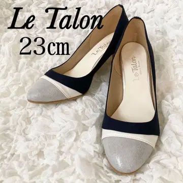 LE TALON 루탈론 펌프스 23 네이비 실버 화이트 봄/여름 힐