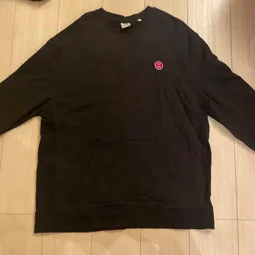 ASPESI 블랙 맨투맨 로고 스웨트 XL