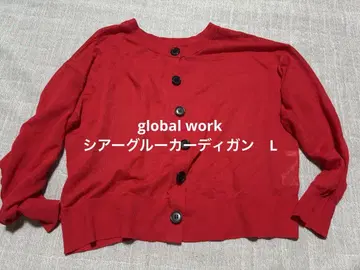 [ GLOBAL WORK ] 시어 크루 가디건 L