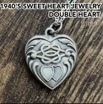 1940's Sweet Heart Jewelry 더블 하트 목걸이