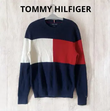 TOMMY HILFIGER 타미힐피거 니트 케이블 플래그 스웨터 S
