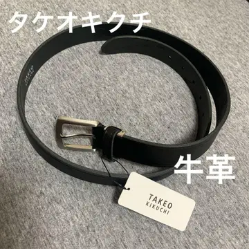 TAKEO KIKUCHI 다케오 키쿠치 가죽 벨트 블랙