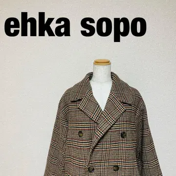 ehka sopo 에카 소포 더블 체크 체스터 코트 F