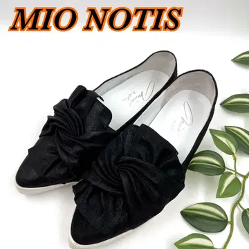 미오노티스 MIO NOTIS 가죽 개더 리본 뮬 38