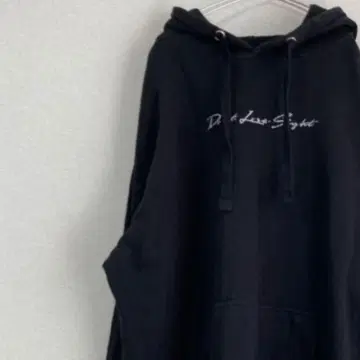 구제 의류 후드티 풀오버 센터 프린트 블랙 2XL