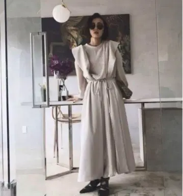 ameri vintage FRONT PLEATS LONG DRESS