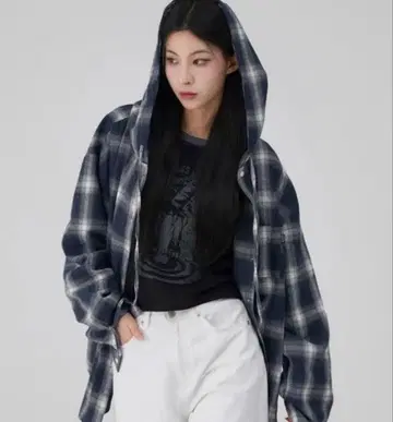 ACOVER MUSINSA 체크 후드 셔츠
