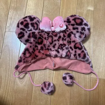 디즈니 레오파드 무늬 핑크 팬캡