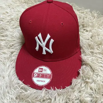 레드 9FIFTY 야구 모자 스냅백 조절 가능 남녀 공용