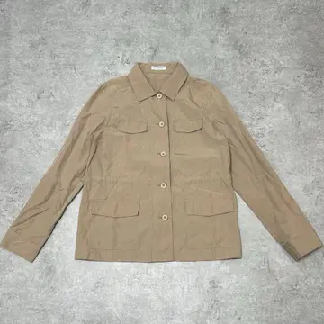s3091 아베베 사파리 셔츠 면 혼방 겉옷 밀리터리 S 브라운