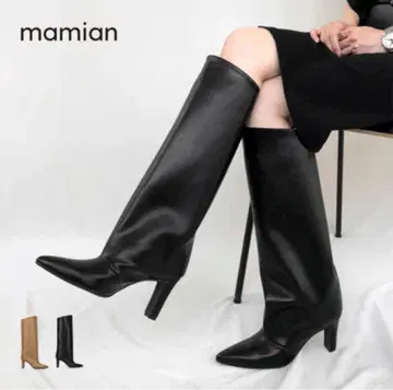 [ 완판 사이즈 ] mamian 블랙 롱 부츠 아프지 않은