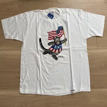 [새상품 미사용] 90년대 클레이지 셔츠 FLAG CAT T셔츠