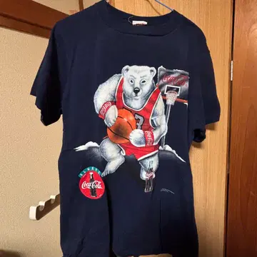 코카콜라 폴라베어 농구 빈티지 티셔츠