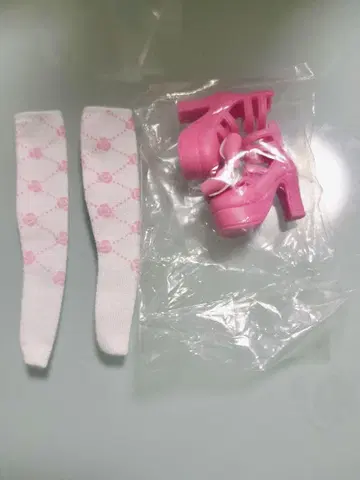 브라이스 인형 신발 양말 장미 핑크 리본 그레이시 샹틸리