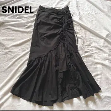 SNIDEL 코튼 플레어 개더 캉캉 스커트