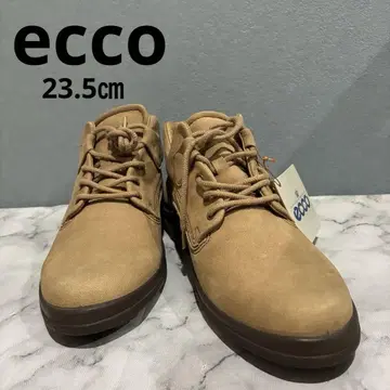 미사용 택 ecco 베이지 스웨이드 가죽 하이컷 신발 23.5