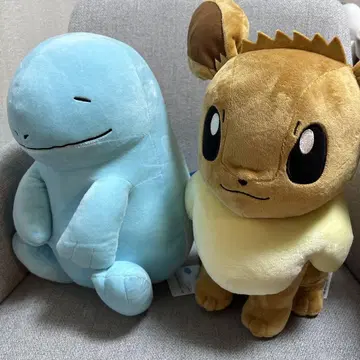 [ 새상품 택 포함 ] 포켓몬 메챠모후굿토 봉제 인형 ~누오 & 이브이