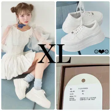 Darich DD 로고 밑창 스니커즈 화이트 XL