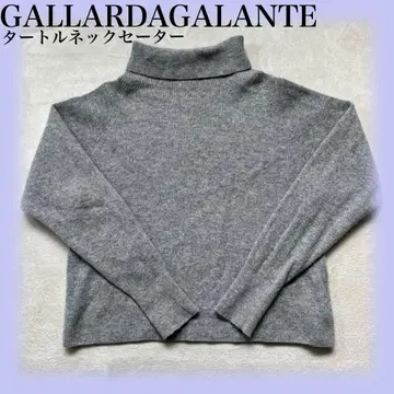GALLARDAGALANTE 터틀넥 스웨터 긴팔 리브 니트탑