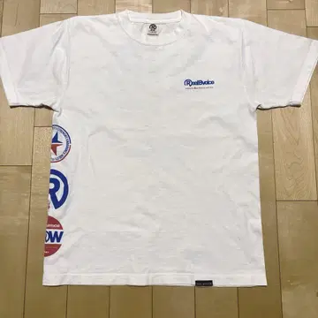 RealBvoice 화이트 로고 프린트 코튼 T