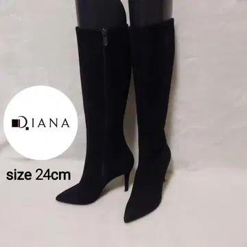 (새상품) DIANA 스웨이드 스틸레토 롱 부츠 24