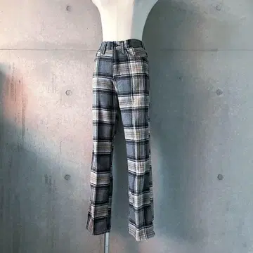 택 포함 새상품 가을/겨울 체크 무늬 센터 프레스 팬츠 XS