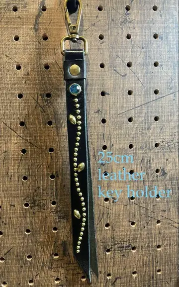 25cm 아쿠아 가죽 스터드 키링 CALEE schott 좋아하는 분