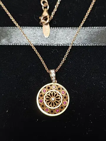 Humilis 925 스털링 실버 로즈 윈도우 펜던트