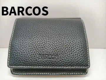 BARCOS 접이식 지갑 블랙 가죽 남성용 여성용