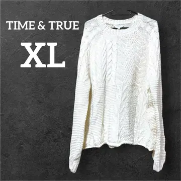 익명 배송 TIME & TRUE [ XL ] 아이보리 케이블 니트 스웨터