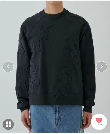 초레어!! MASU UNICORN SWEATSHIRT 사이즈 48 블랙
