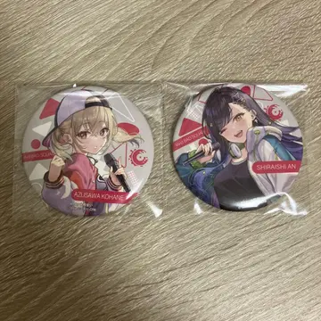 프로세카 아즈사와 코하네 시라이시 안 어나더 보컬 캔뱃지 2세트