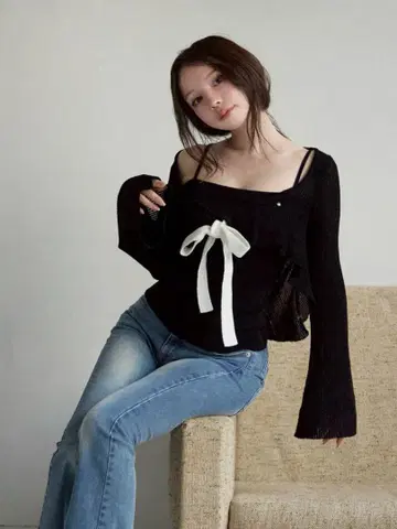 andmary Emma knit flare cardigan set