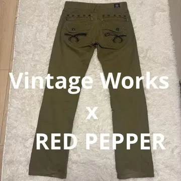 [ 레어 ] 빈티지 웍스 레드 페퍼 콜라보 치노 팬츠 카키 30