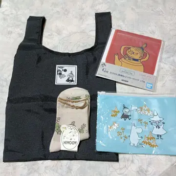 MOOMIN 에코백 블랙 양말 리틀미이