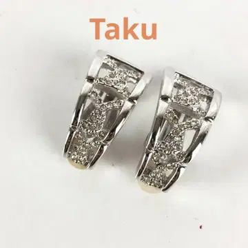 큐빅 실버 컬러 클립 귀찌 반짝이는 액세서리