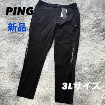 새상품 PING 핑 팬츠 스트레치 나일론 블랙 허리밴딩 3L