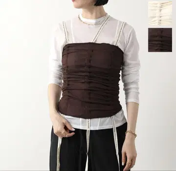 baserange / Hewn Strap 상의 brown