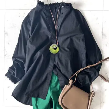 새상품급 매킨토시 철학 삼양상회 밴드 카라 코튼 블라우스