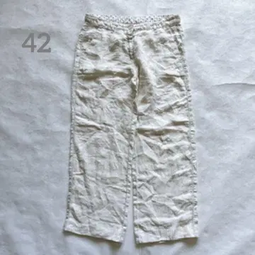마시모 알바 와이드 팬츠 린넨 이탈리아제 42 (L) 화이트