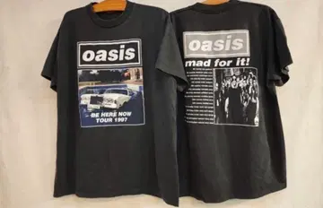 oasis 1997 투어 T셔츠 블랙
