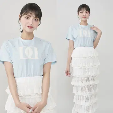 다리치 퀼팅 아플리케 비쥬 T셔츠