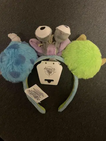 택 포함 새상품 몬스터 주식회사 머리띠 홍콩 디즈니 샐리 마이크