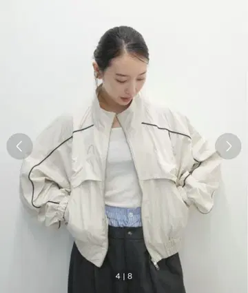 y/m by 미사토 무라오카 타프타 배색 파이핑 자켓 나일론 자켓
