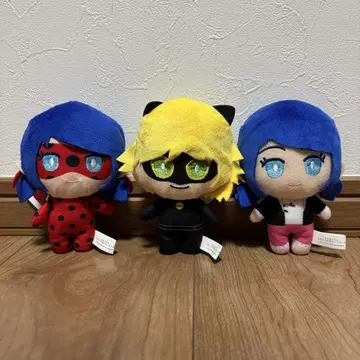 미라큘러스 레이디버그 & 샤 노와르 SD 봉제 인형 3종 세트