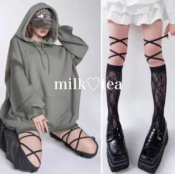 미개봉 새상품 다리치 Darich 블랙 레이스 하이삭스 프리