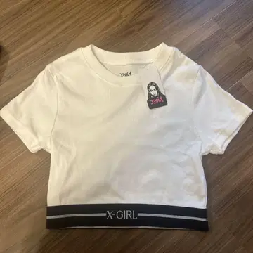 X-GIRL 화이트 크롭 T셔츠 S