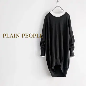 PLAIN PEOPLE 턱 튜닉 풀오버 롱 니트