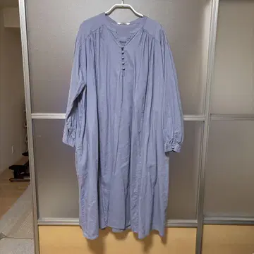 하치미츠도 코튼 린넨 질감 원피스 M