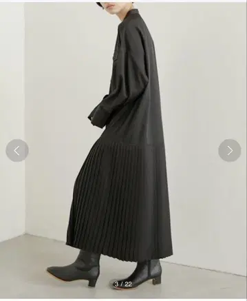[ SUM1 STYLE ] 포켓 부착 랜덤 플리츠 원피스